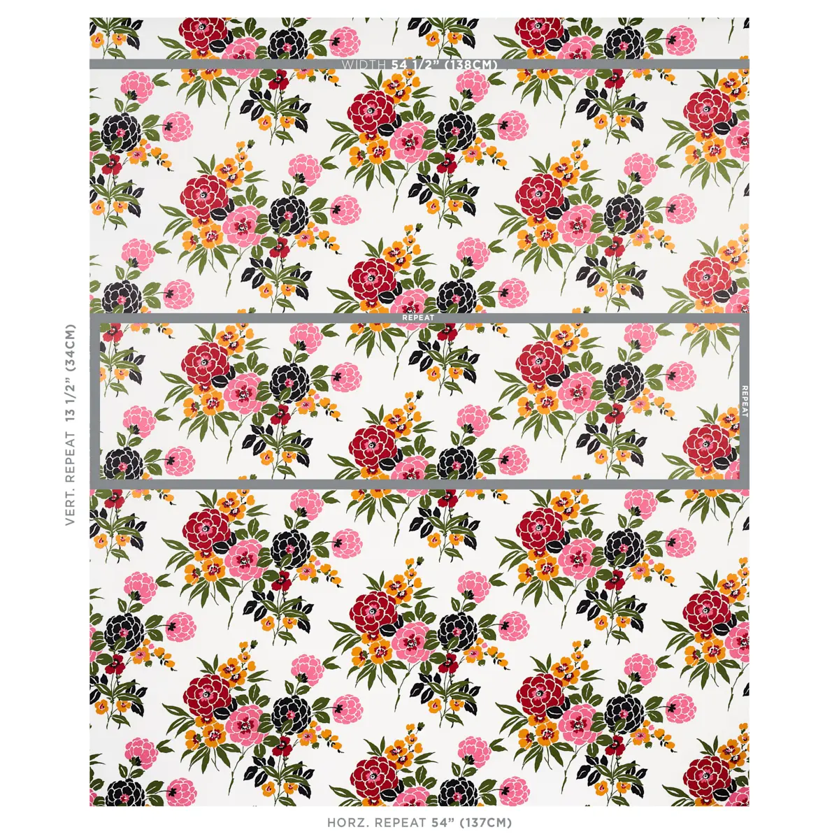 VALENTINA FLORAL_ MULTI ON WHITE