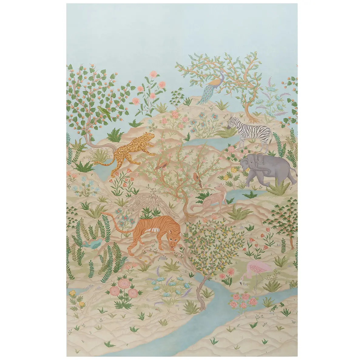 FINCHES JUNGLE PANEL SET_ PARCHMENT