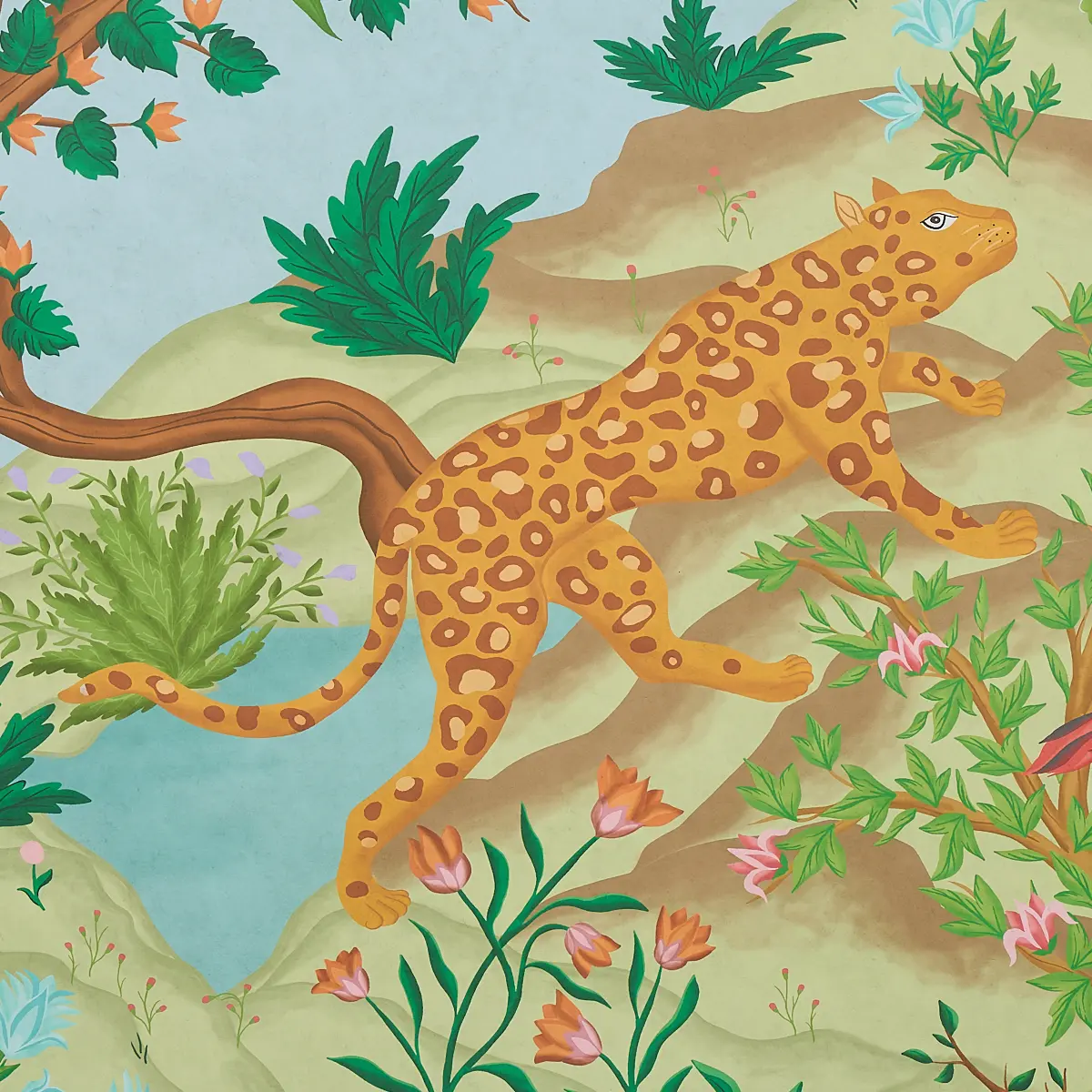 FINCHES JUNGLE PANEL SET_ VERDANT