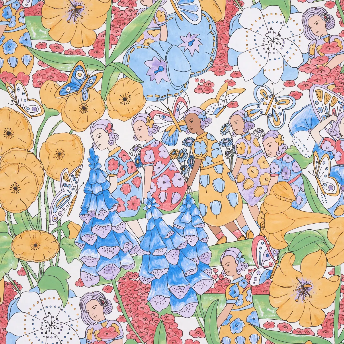 FAIRIE GARDEN_ YELLOW AND IVORY