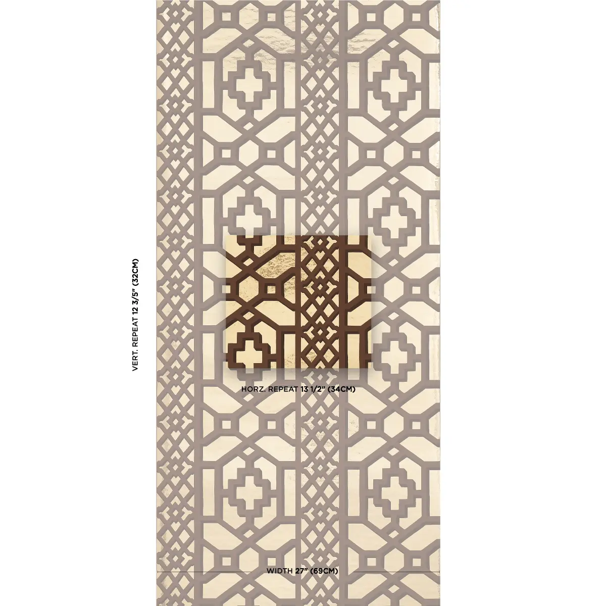 ZANZIBAR TRELLIS MYLAR_ GOLD MYLAR