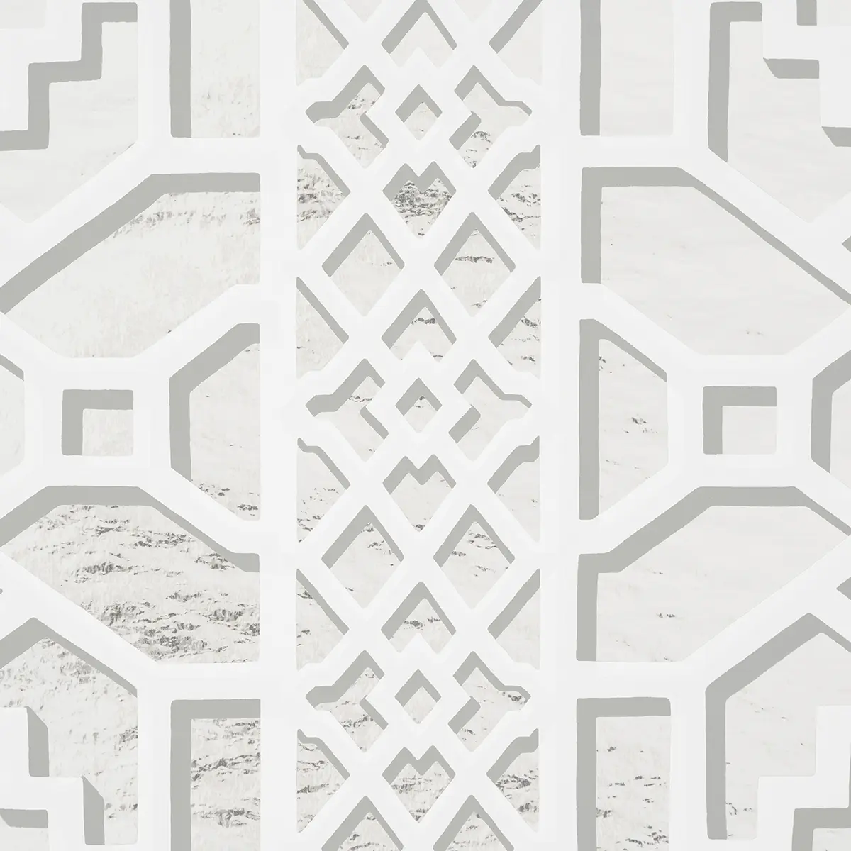 ZANZIBAR TRELLIS MYLAR_ SILVER MYLAR