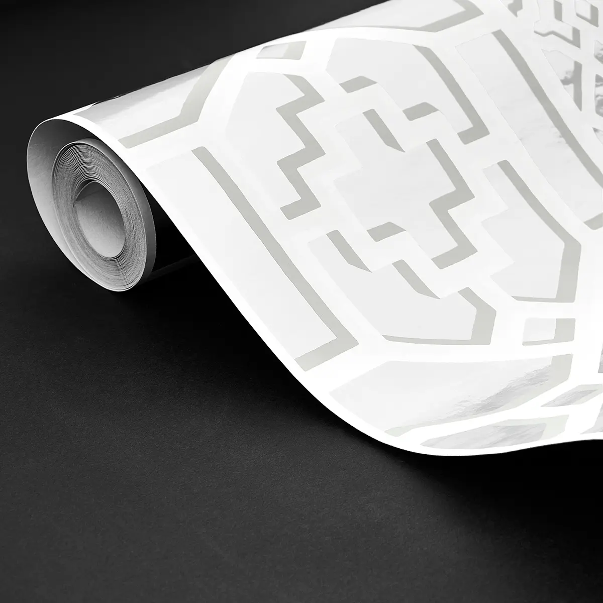 ZANZIBAR TRELLIS MYLAR_ SILVER MYLAR