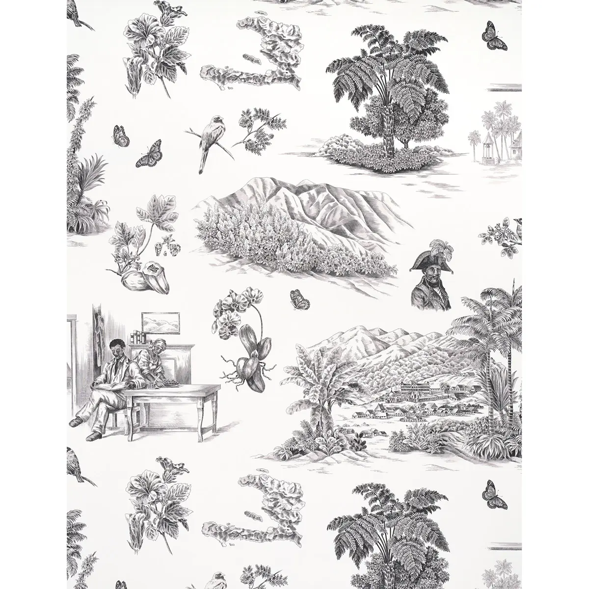 TOUSSAINT TOILE_ BLACK ON IVORY