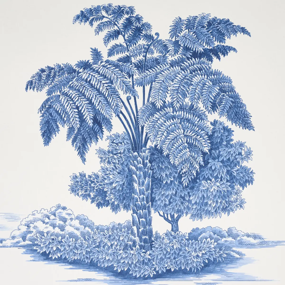 TOUSSAINT TOILE_ BLUE ON IVORY