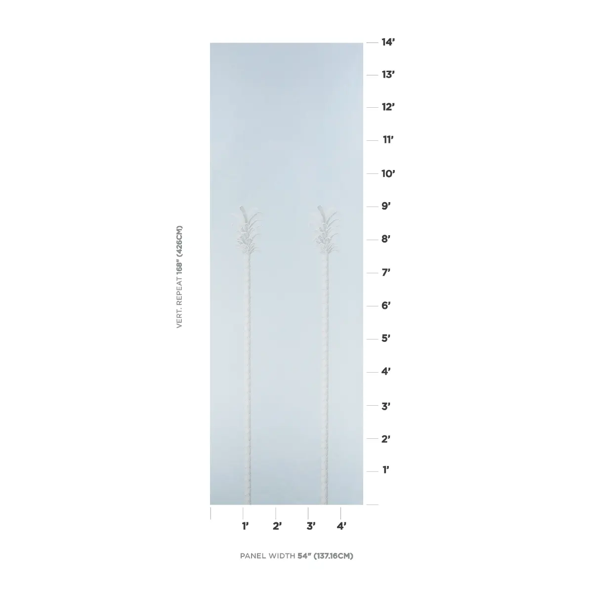 VILLA PALM PANEL_ BLUE