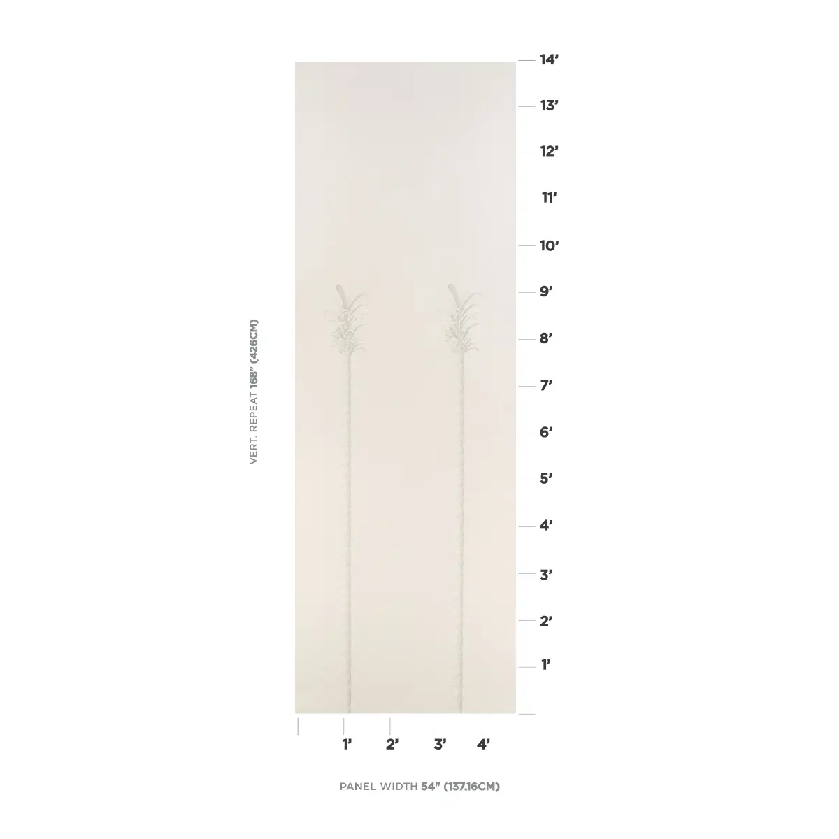 VILLA PALM PANEL_ WHITE/IVORY