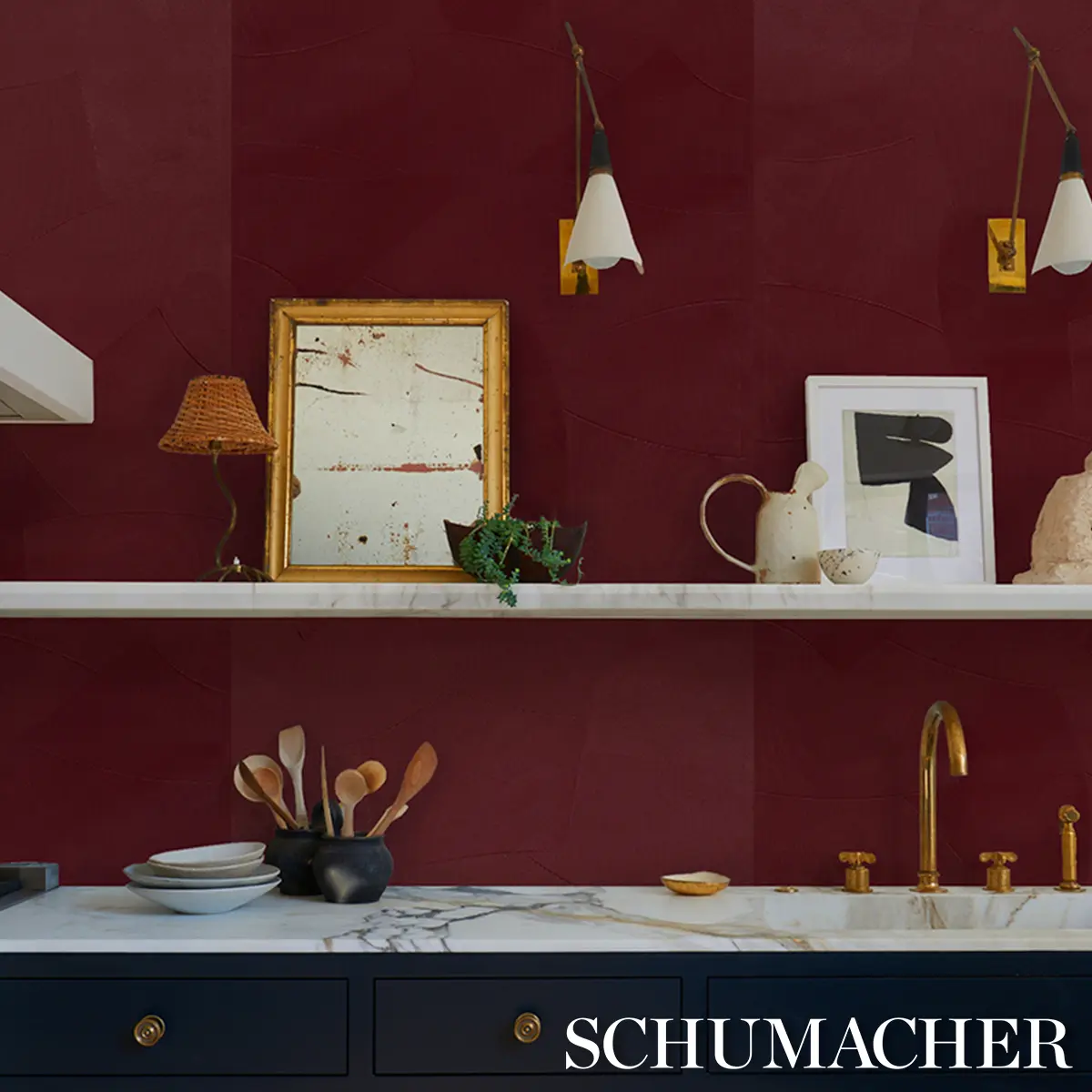 HAND COMBED PLASTER_ OXBLOOD