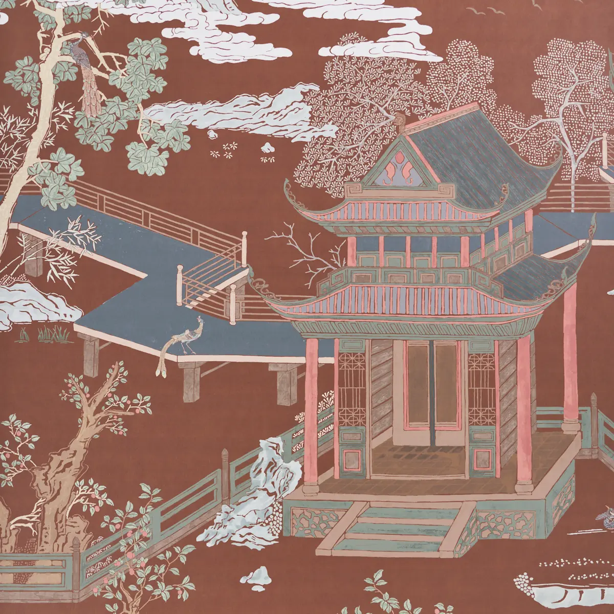 COROMANDEL PANEL SET_ CINNABAR