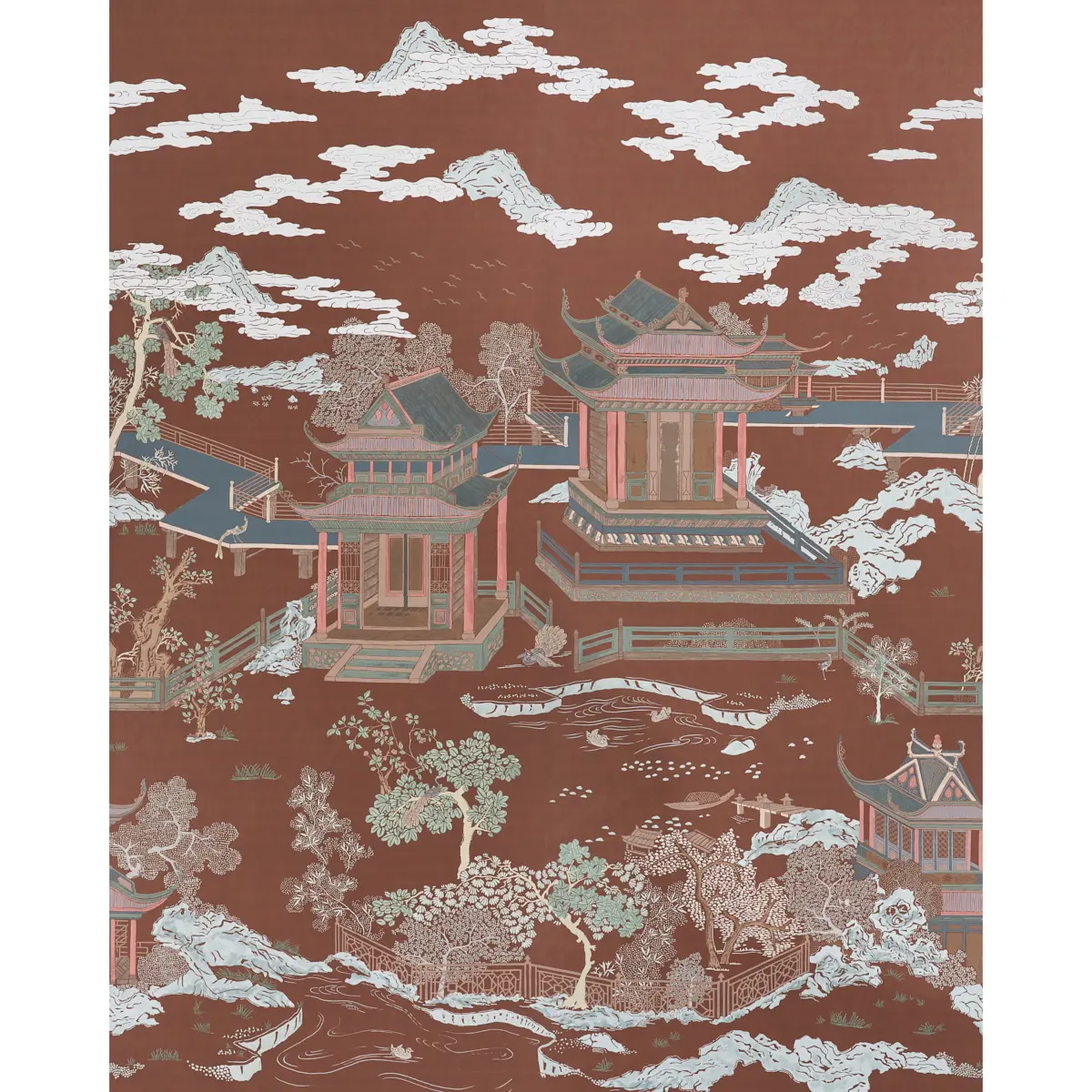 COROMANDEL PANEL SET_ CINNABAR