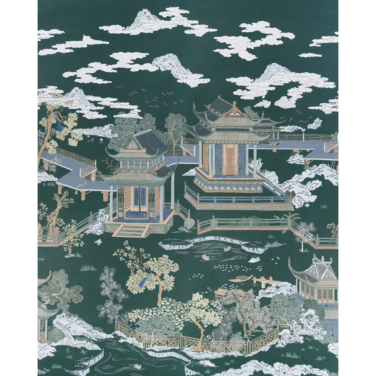 COROMANDEL PANEL SET_ MIDNIGHT GREEN