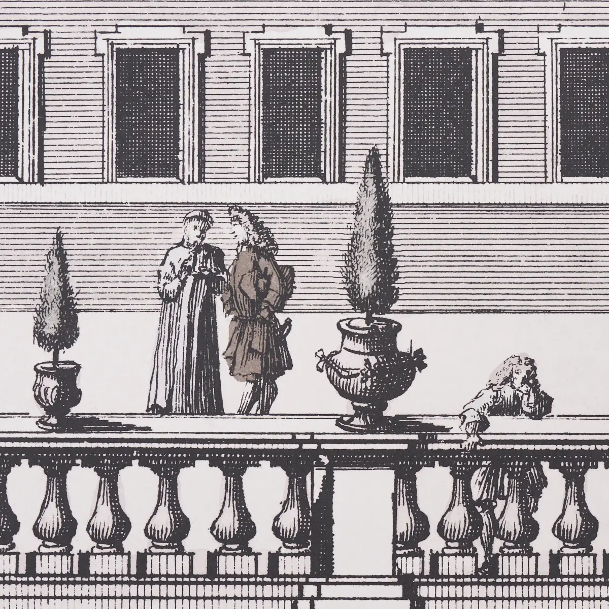 PIAZZA FIRENZE PANEL SET_ GRISAILLE