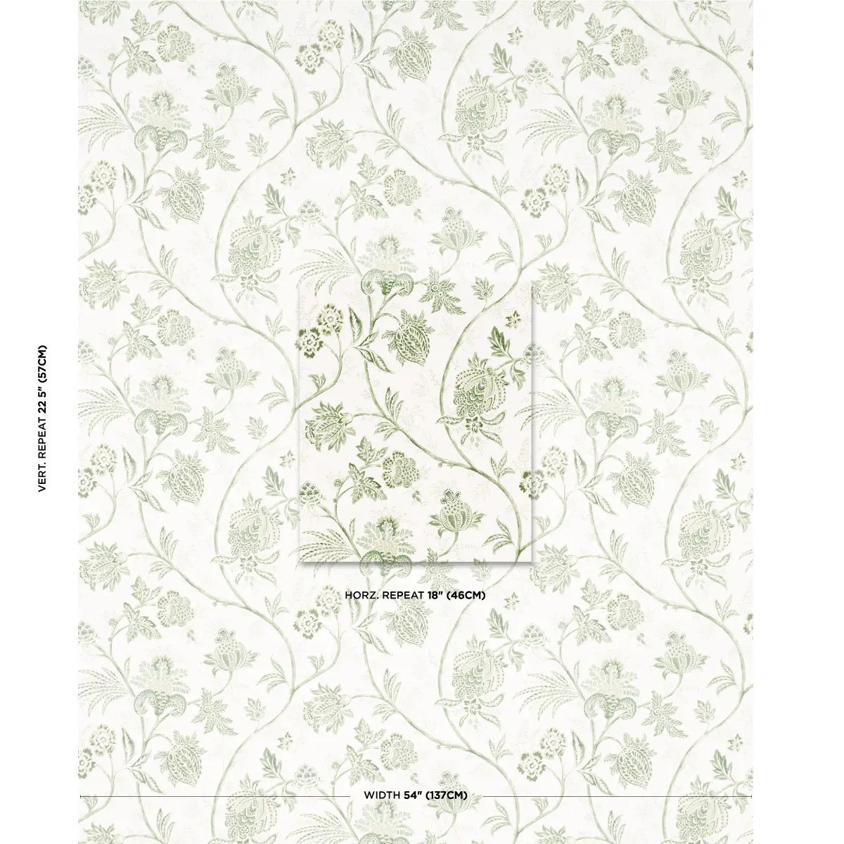 CHINOISERIE VINE_ LEAF GREEN
