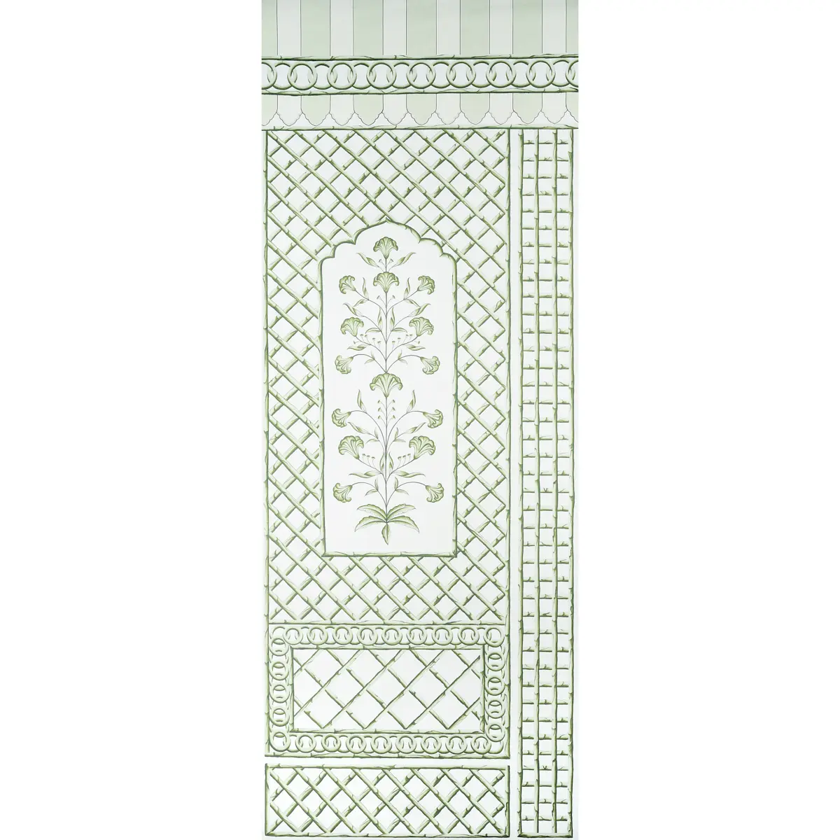 BAMBOO TRELLIS PANEL A_ GREEN