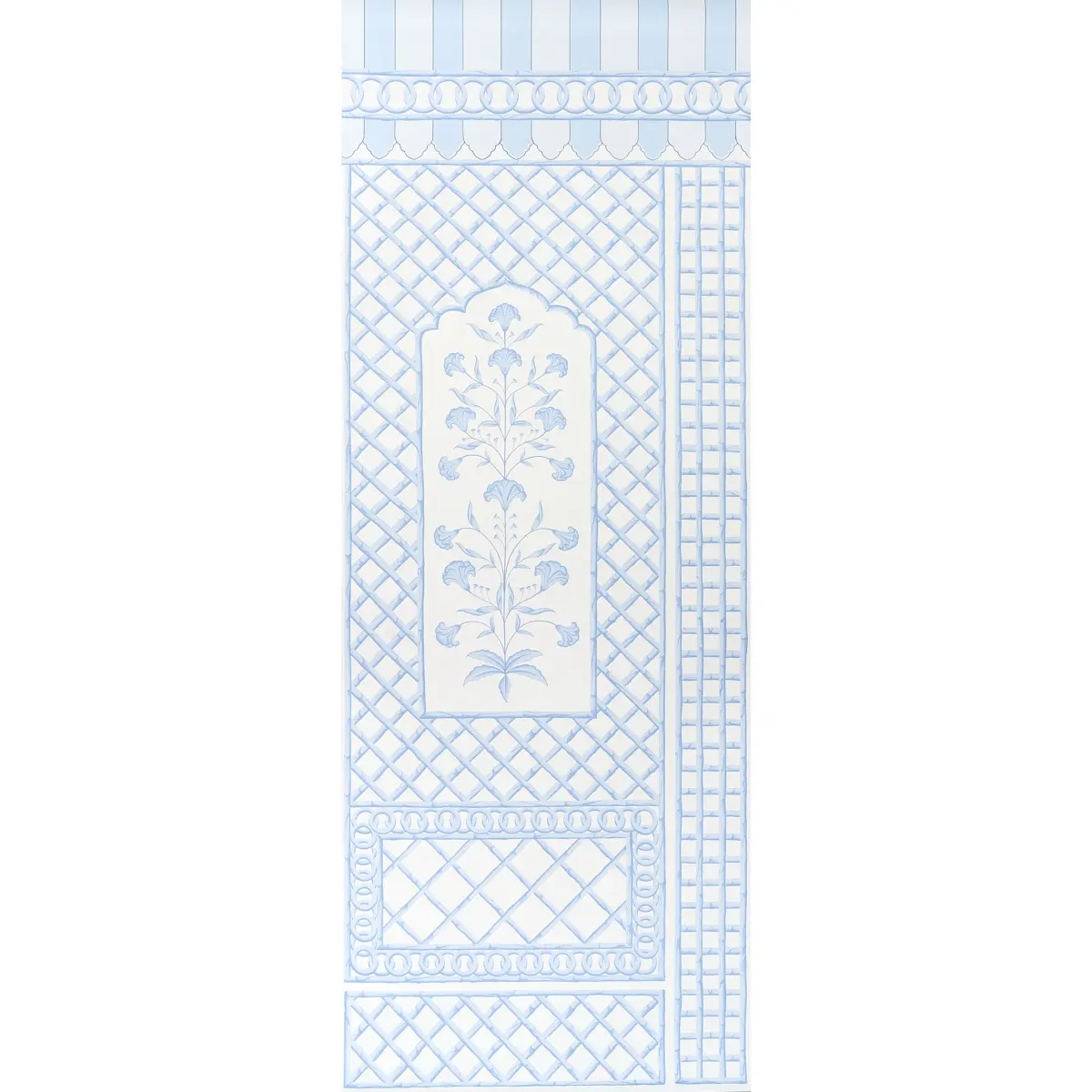 BAMBOO TRELLIS PANEL A_ BLUE