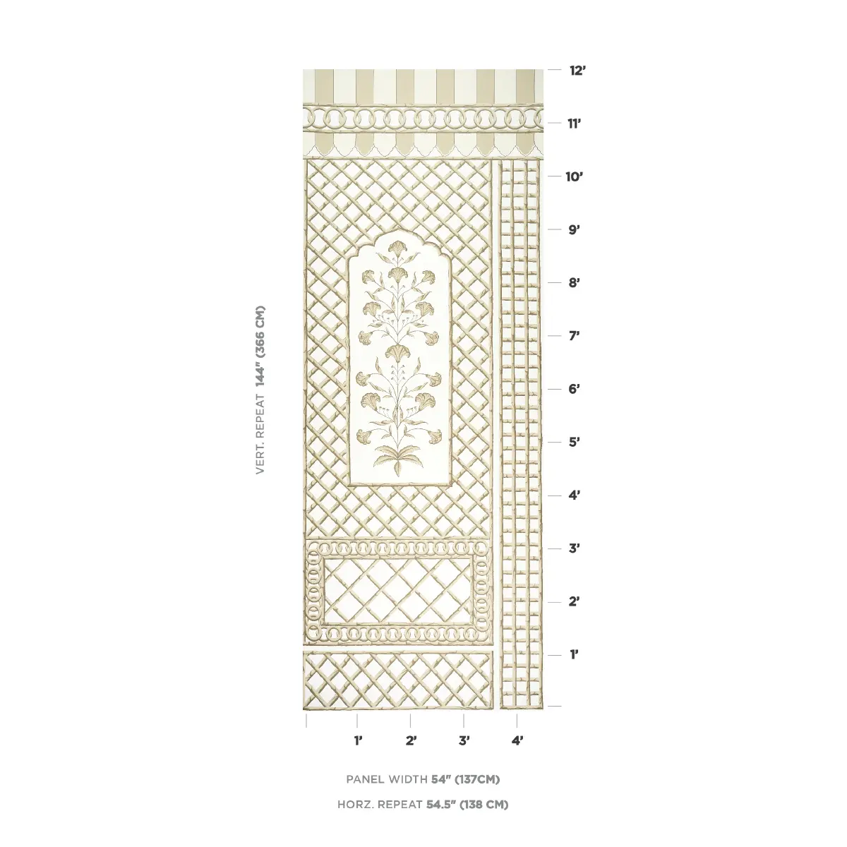 BAMBOO TRELLIS PANEL A_ NEUTRAL