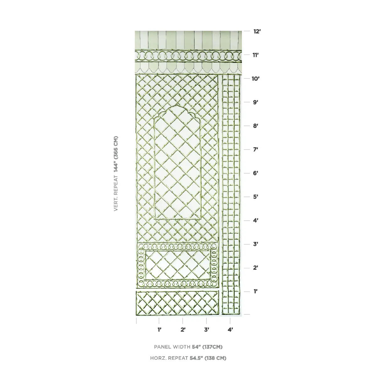 BAMBOO TRELLIS PANEL B_ GREEN