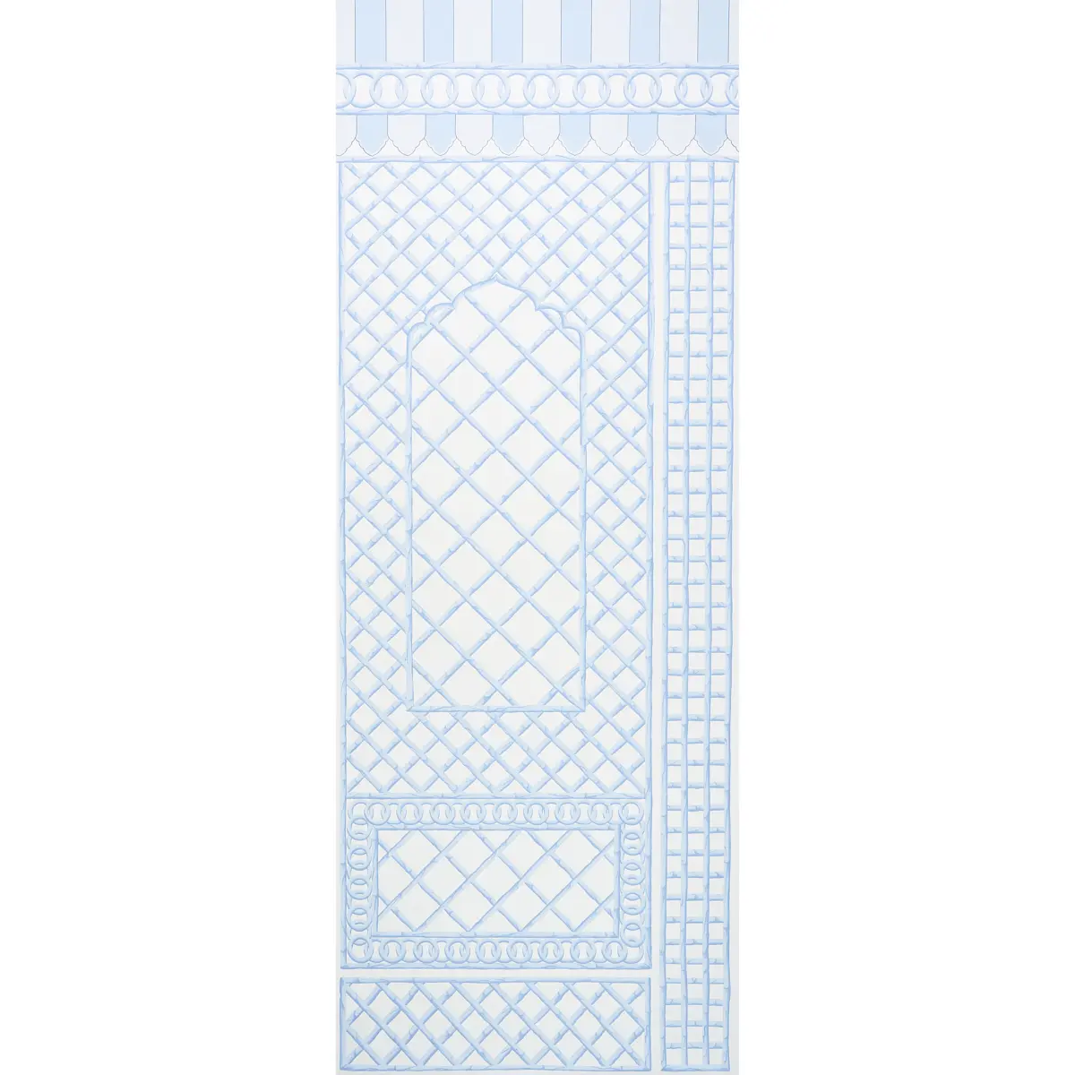 BAMBOO TRELLIS PANEL B_ BLUE