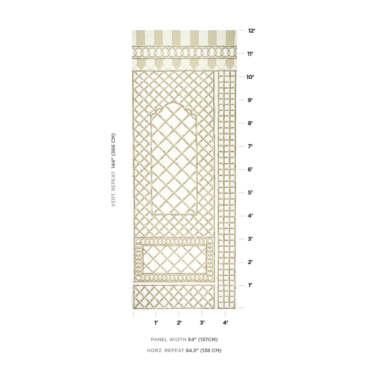 BAMBOO TRELLIS PANEL B_ NEUTRAL