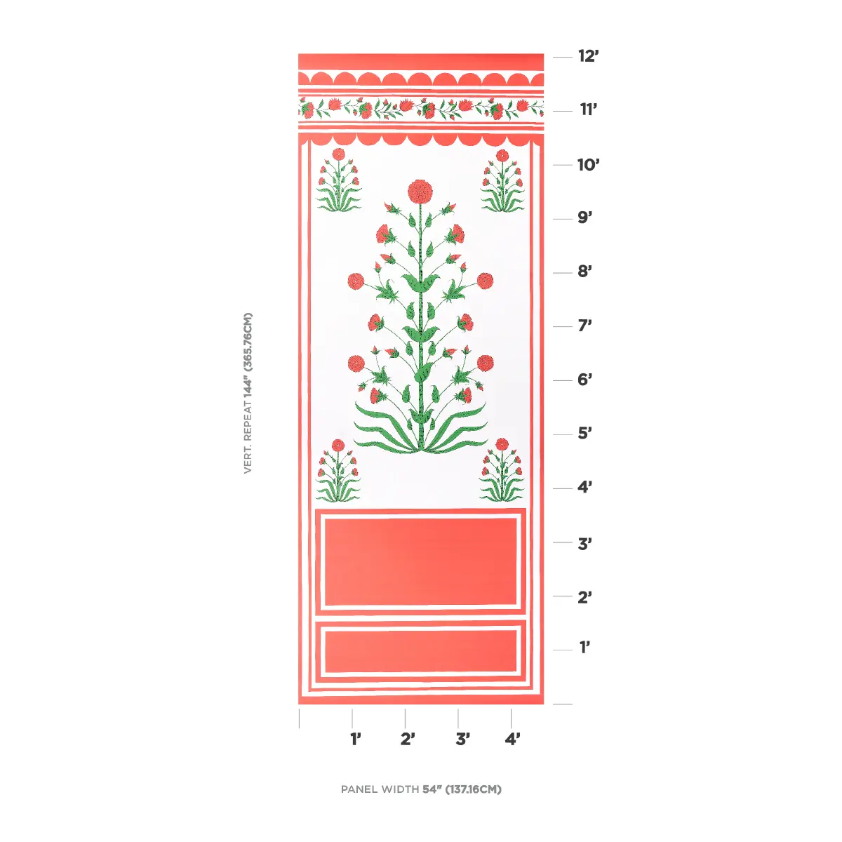 ROYAL POPPY PANEL A_ RED