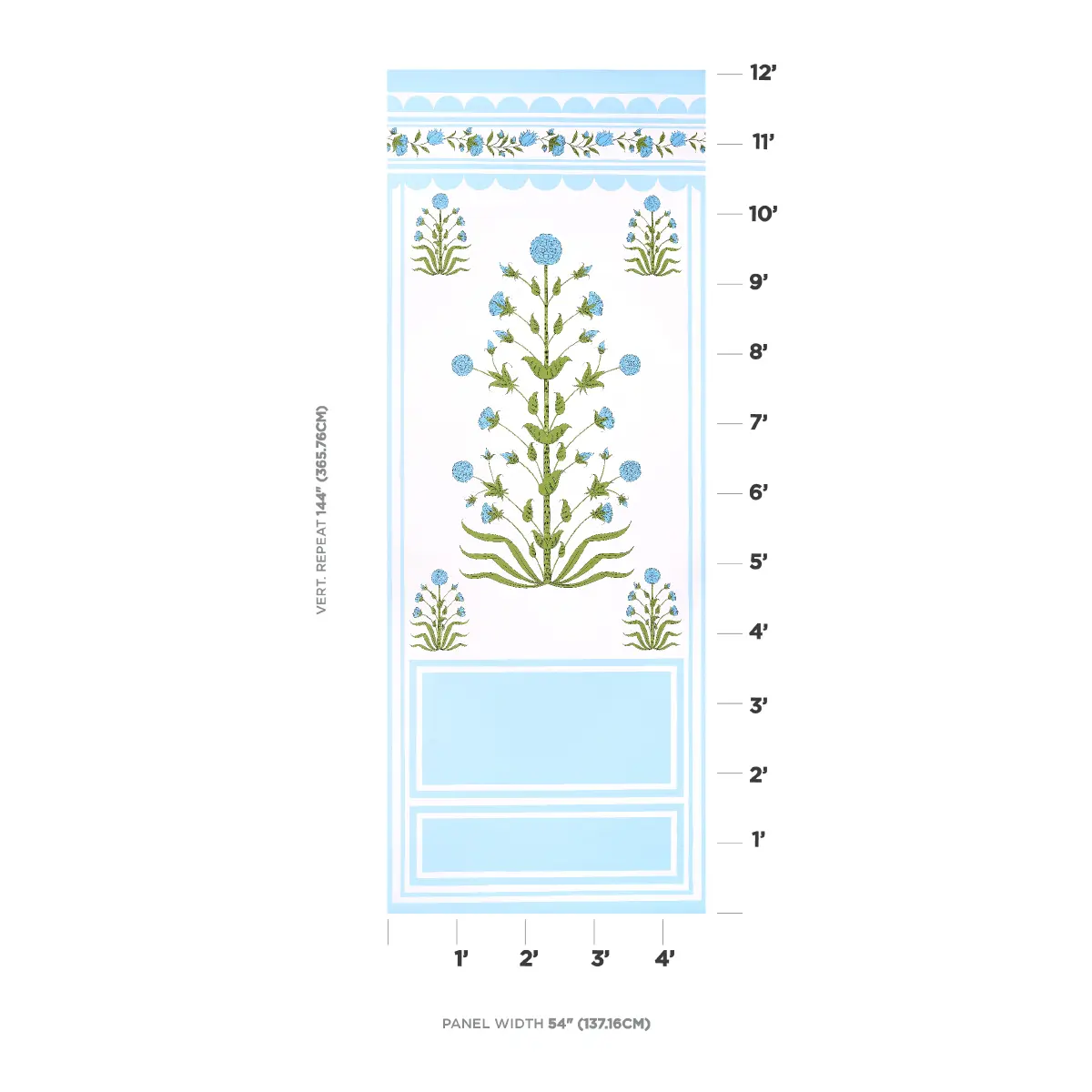 ROYAL POPPY PANEL A_ BLUE