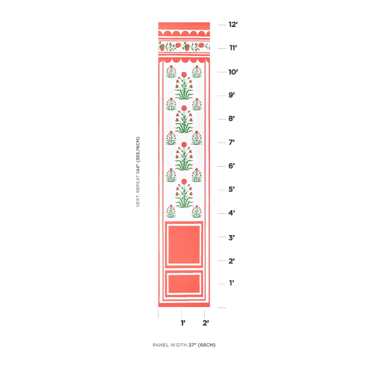 ROYAL POPPY PANEL B_ RED
