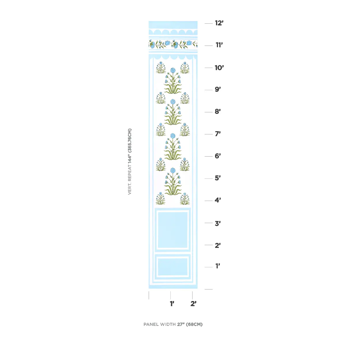 ROYAL POPPY PANEL B_ BLUE