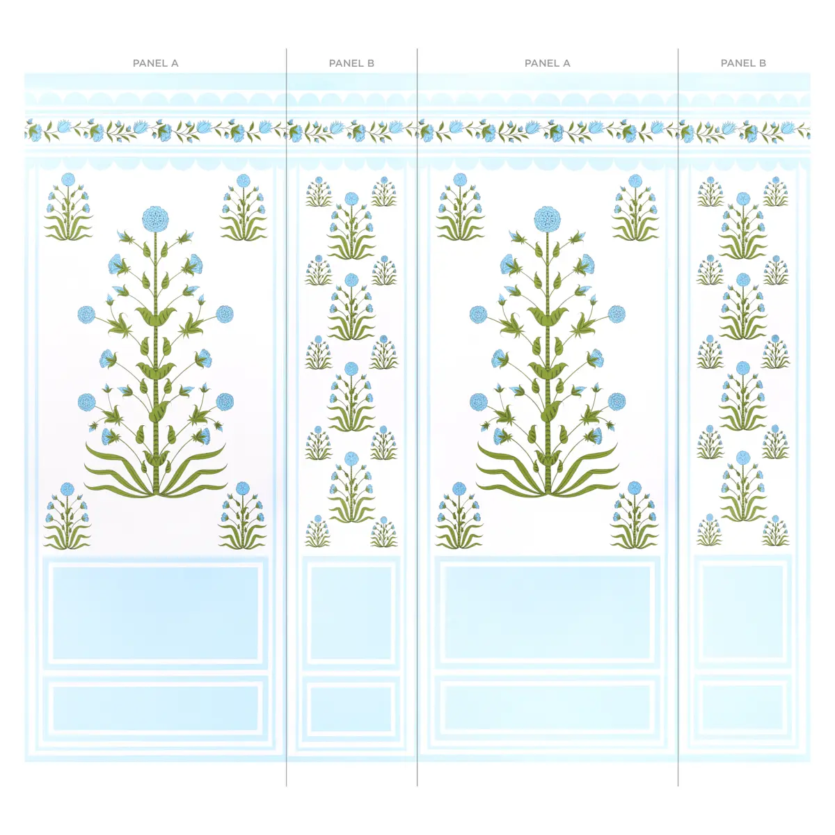 ROYAL POPPY PANEL B_ BLUE
