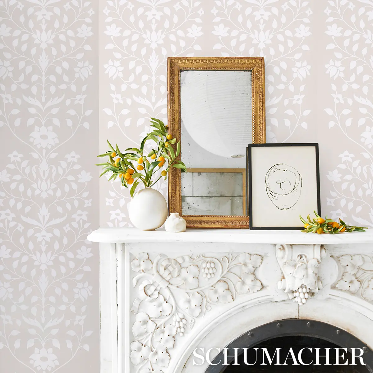 JAIPUR MUGHAL FLOWER_ NEUTRAL
