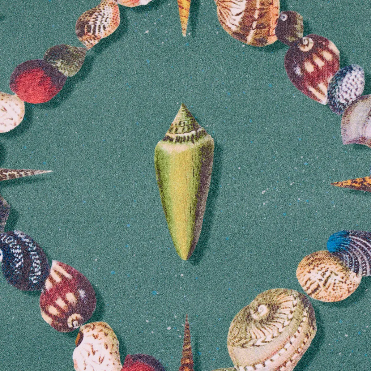 GROTTO TREILLAGE_ MULTI ON TEAL