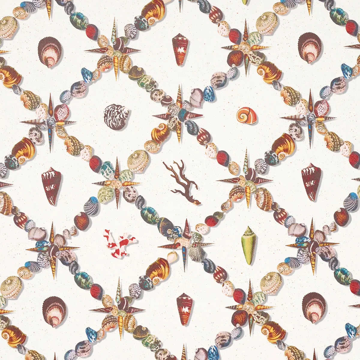 GROTTO TREILLAGE_ MULTI ON IVORY