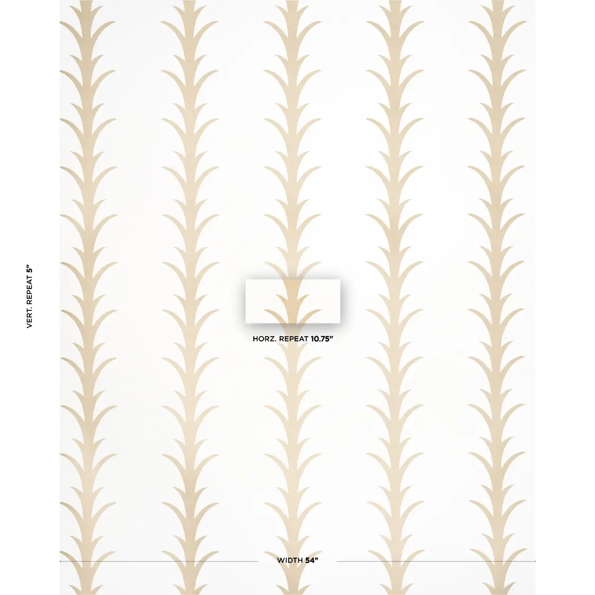 ACANTHUS STRIPE_ GOLD ON IVORY