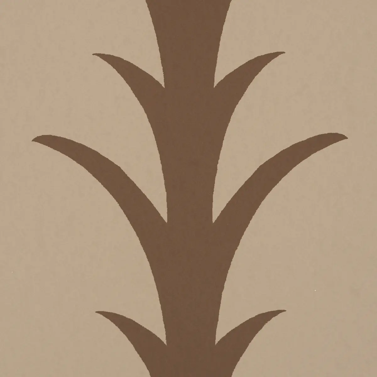 ACANTHUS STRIPE_ BROWN ON BEIGE