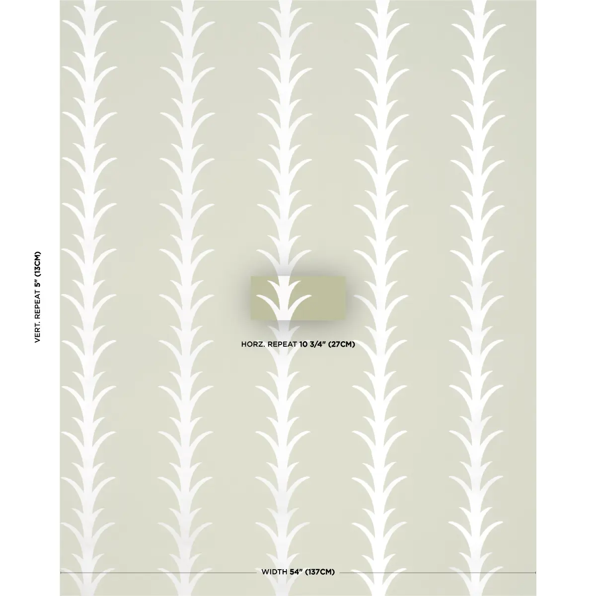 ACANTHUS STRIPE_ METALLIC ON SAGE