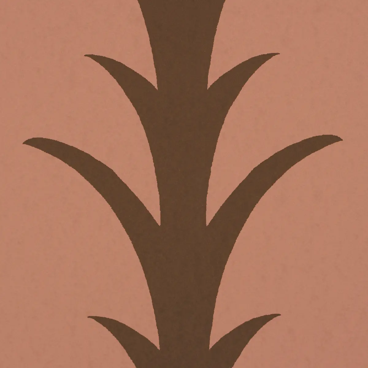 ACANTHUS STRIPE_ BROWN ON ROSEWOOD