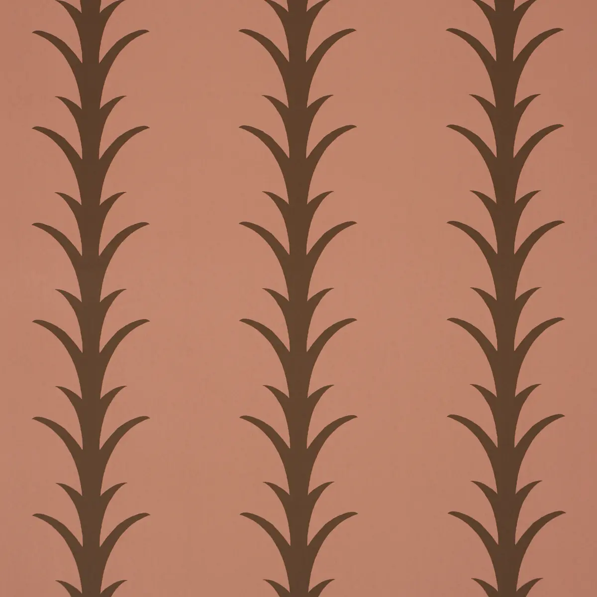 ACANTHUS STRIPE_ BROWN ON ROSEWOOD