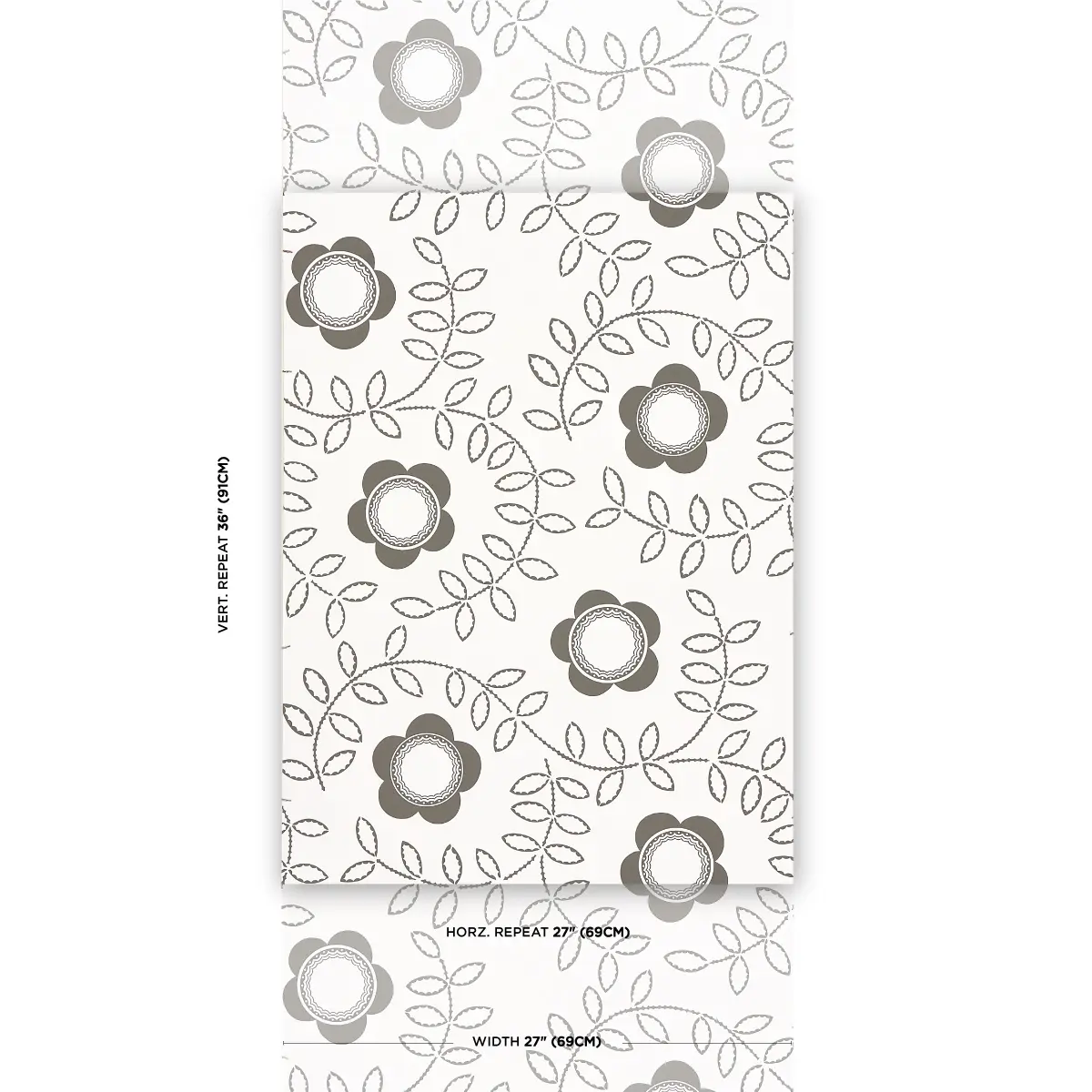 Tudor Rose_ CHARCOAL WHITE