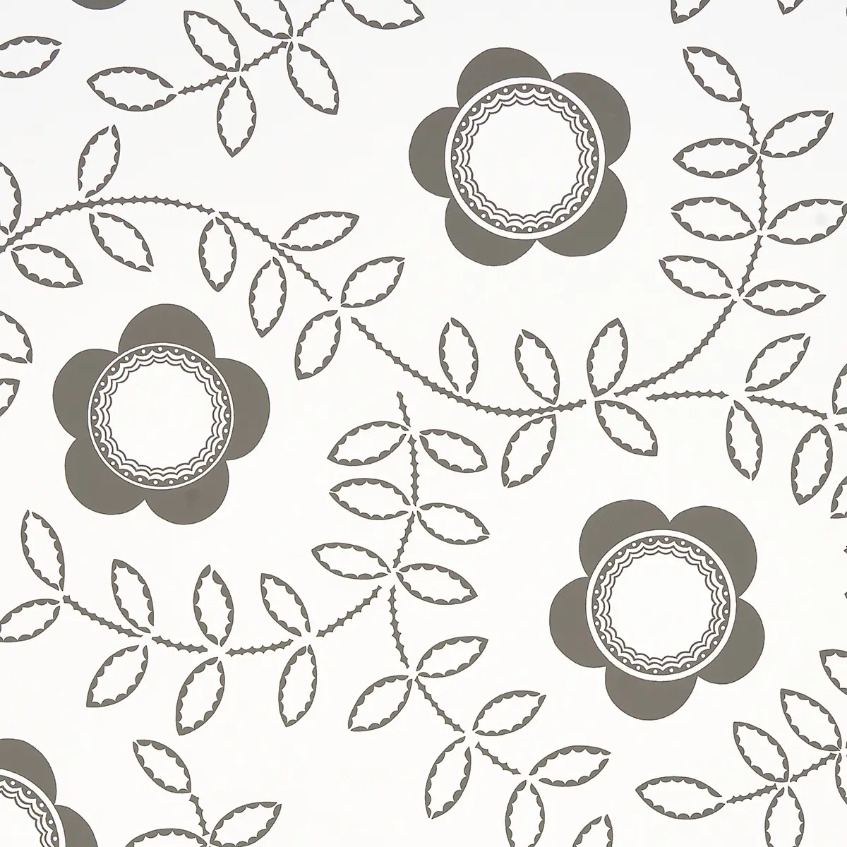 Tudor Rose_ CHARCOAL WHITE