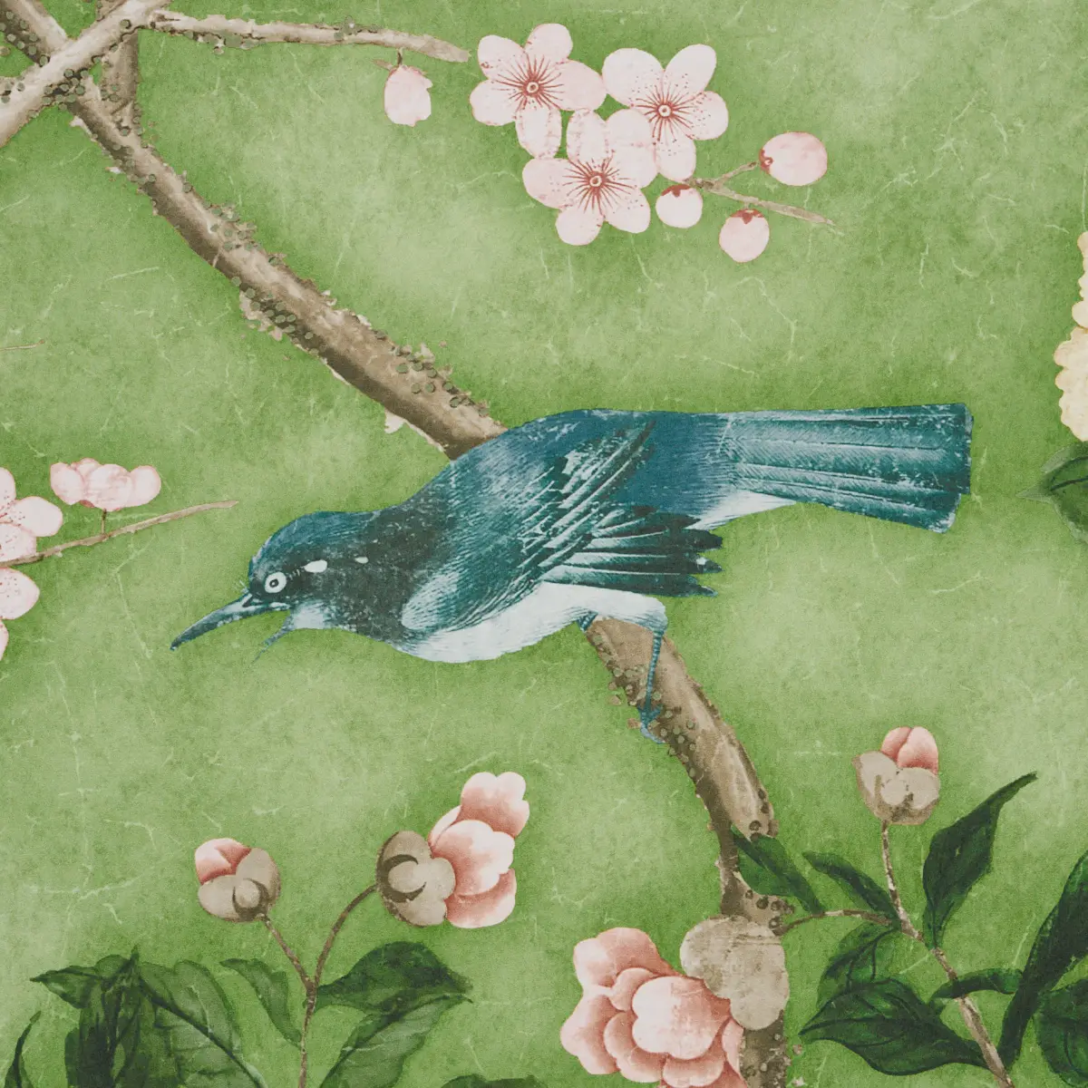 Les Oiseaux Panel Set_ APPLE GREEN