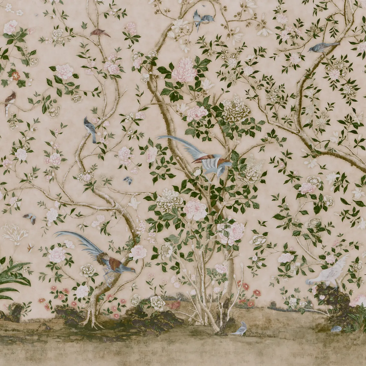 Les Oiseaux Panel Set_ PARCHMENT