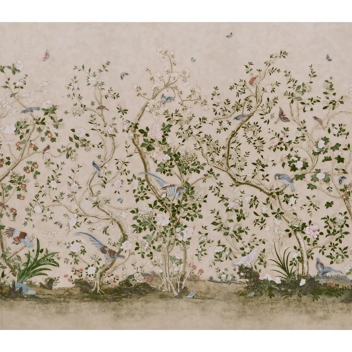 Les Oiseaux Panel Set_ PARCHMENT