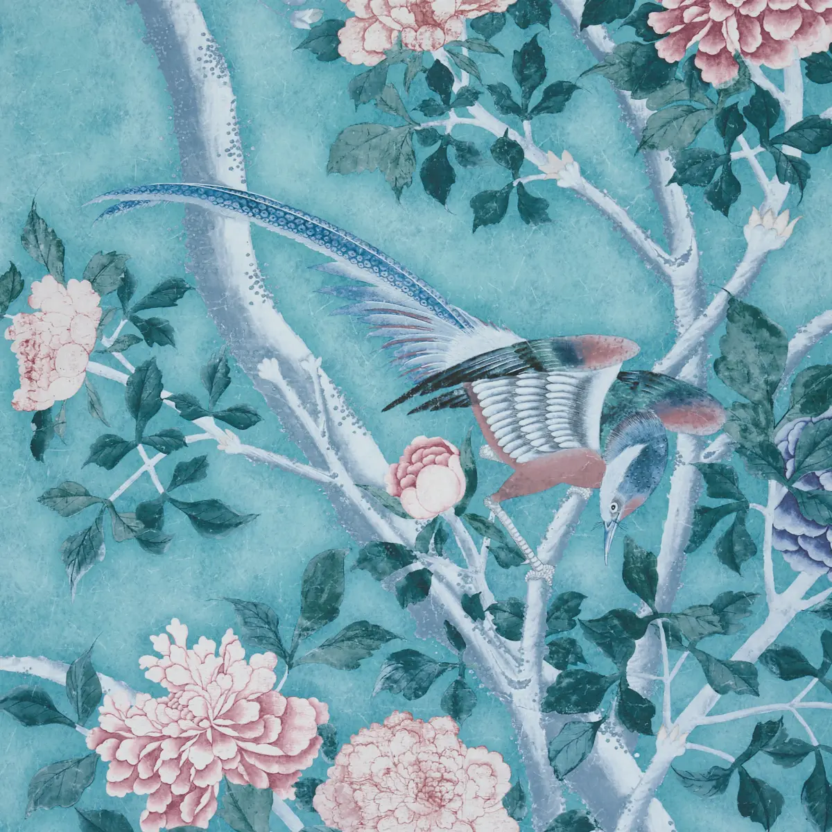 Les Oiseaux Panel Set_ BLUE TURQUOISE