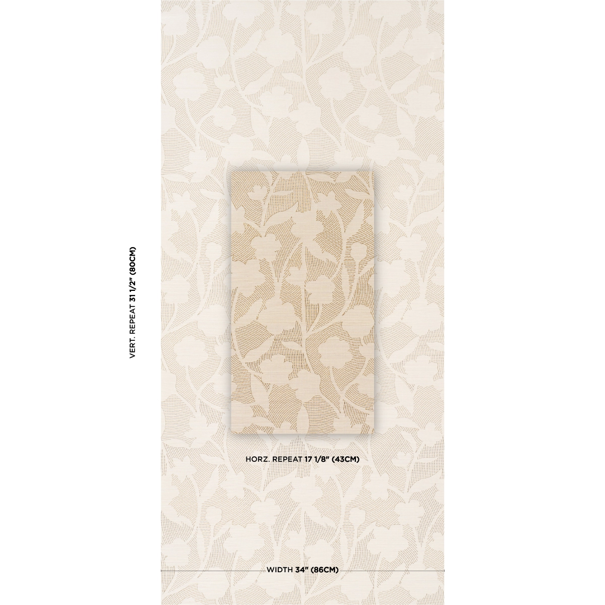 KANTHA EMBROIDERED FLOWER SISAL_ NEUTRAL