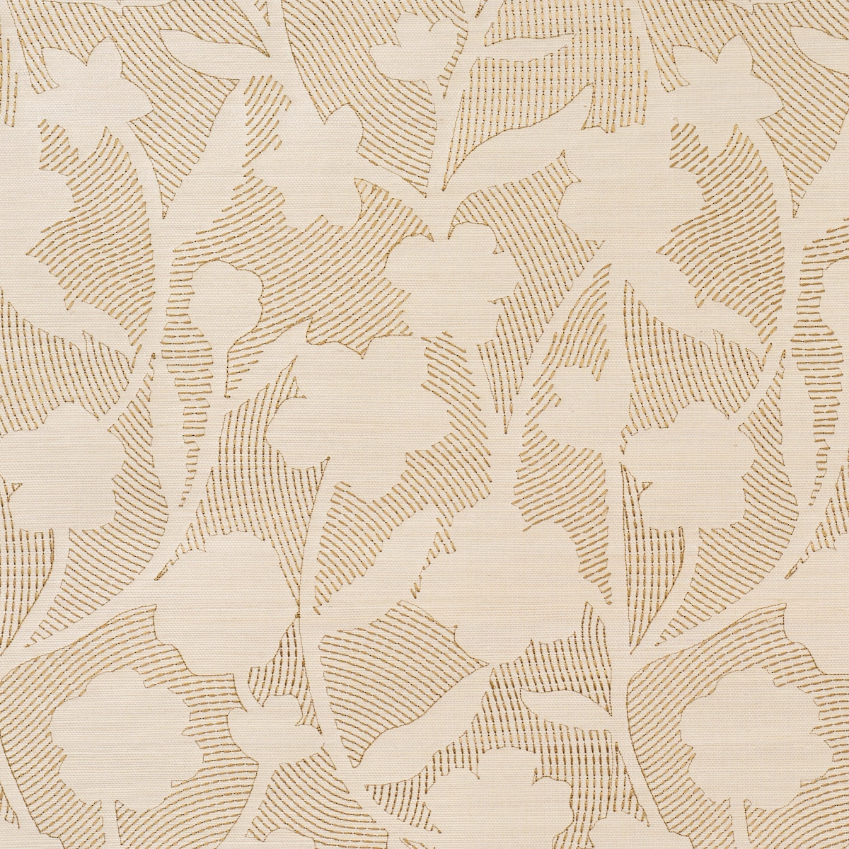 KANTHA EMBROIDERED FLOWER SISAL_ NEUTRAL