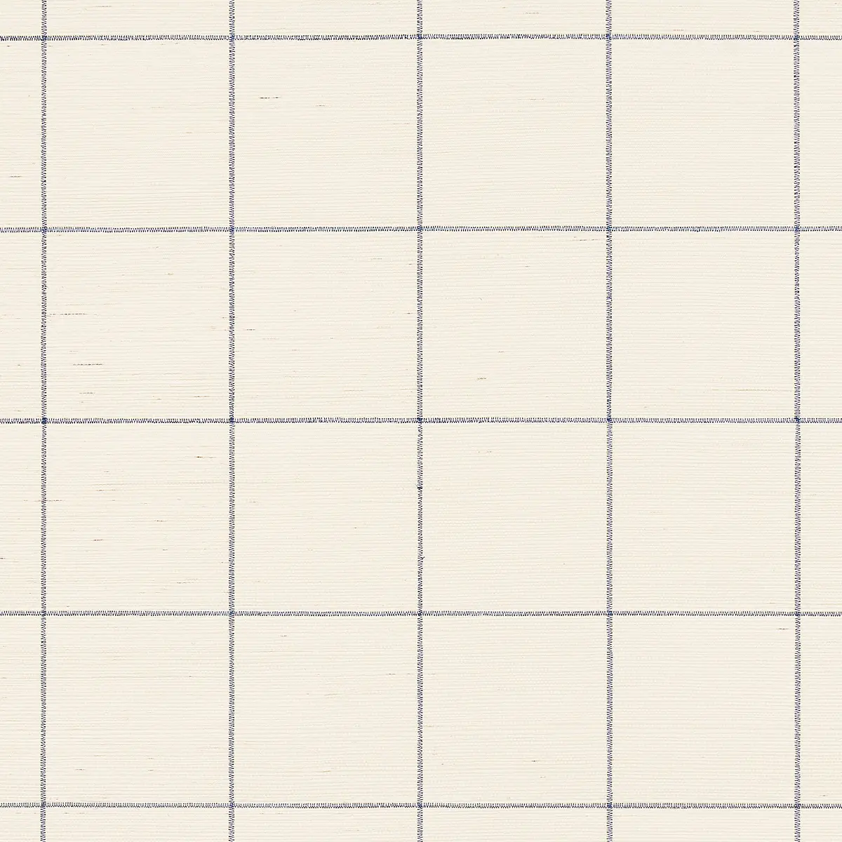 WINDOWPANE EMBROIDERED SISAL_ NAVY