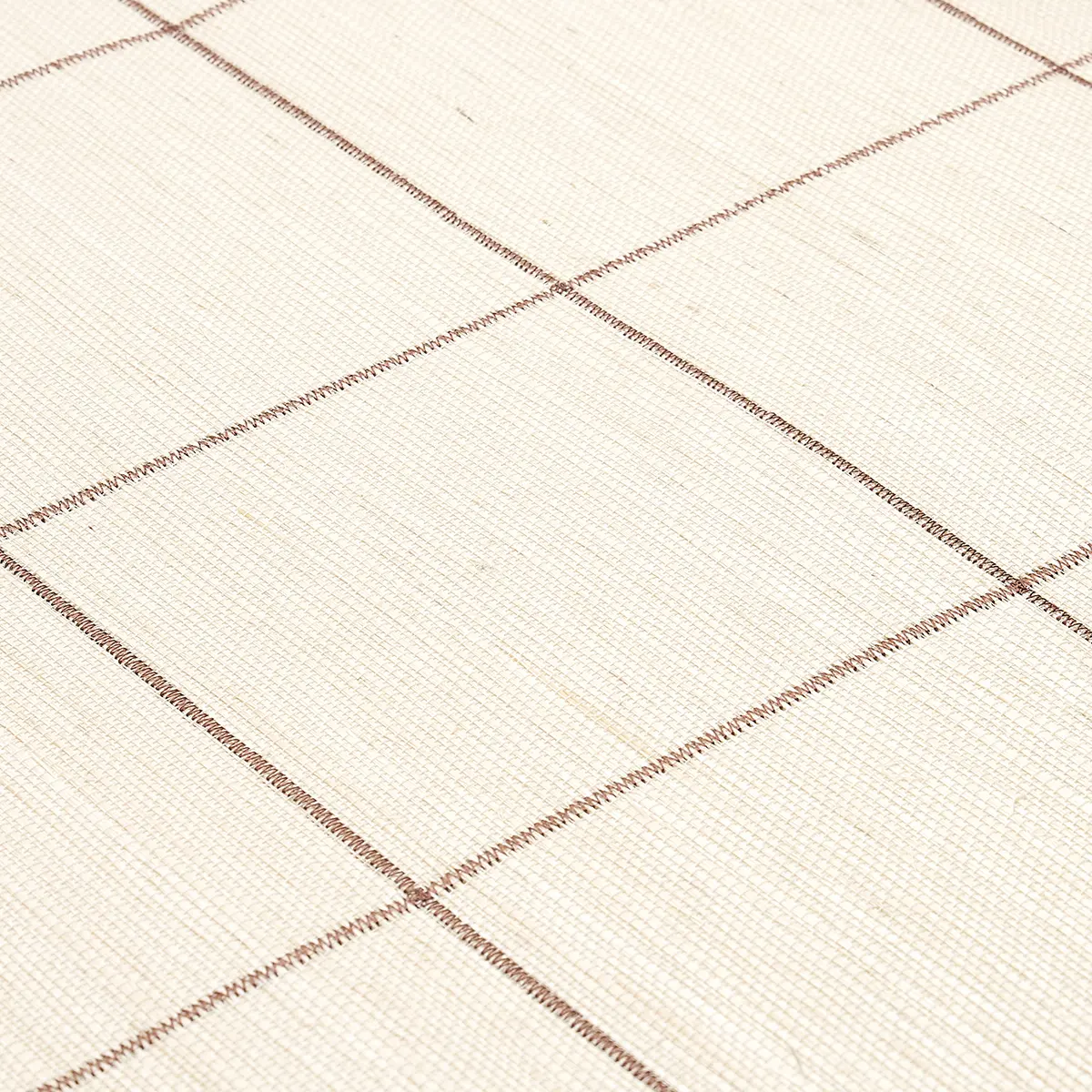 WINDOWPANE EMBROIDERED SISAL_ JAVA