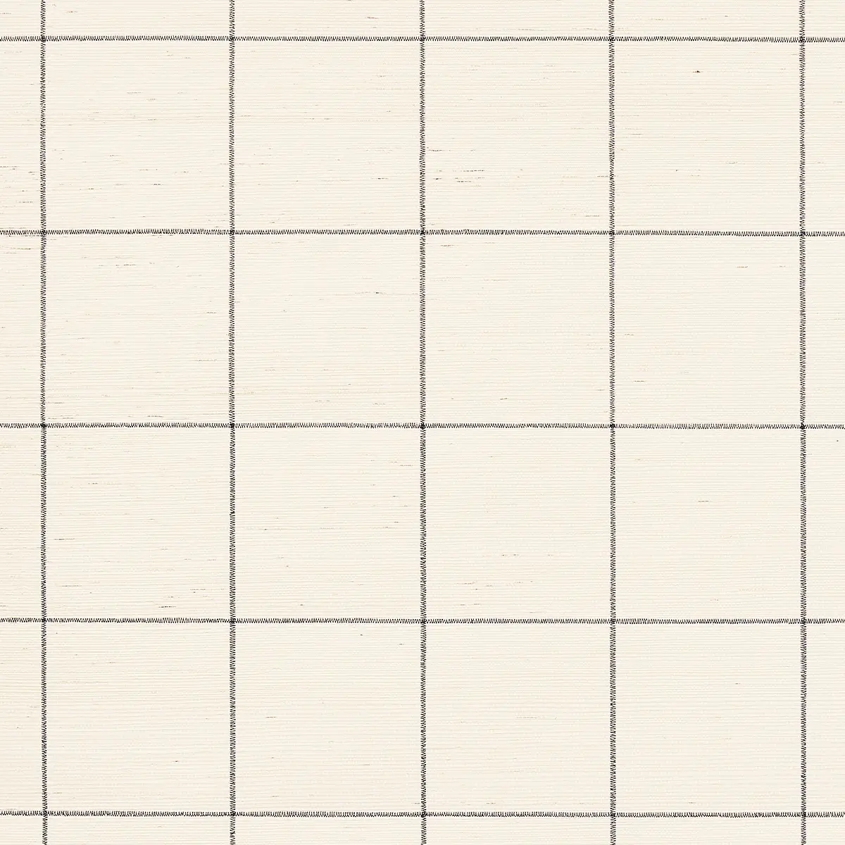 WINDOWPANE EMBROIDERED SISAL_ CHARCOAL