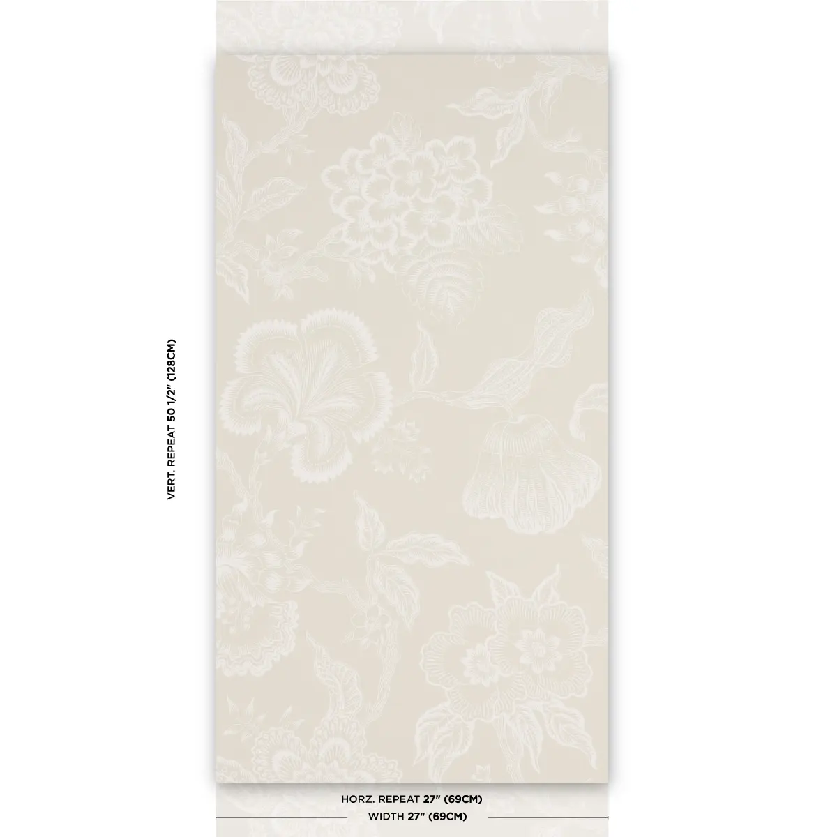 HOTHOUSE FLOWERS SILHOUETTE_ CREAM