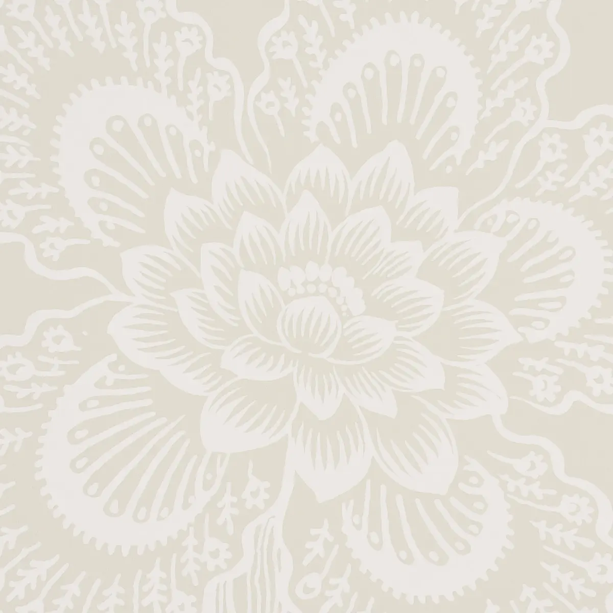 HOTHOUSE FLOWERS SILHOUETTE_ CREAM