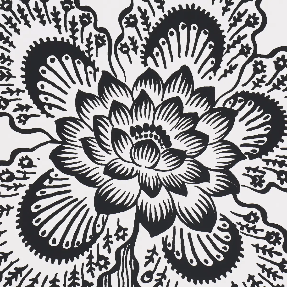 HOTHOUSE FLOWERS SILHOUETTE_ BLACK AND WHITE